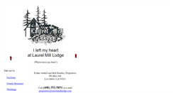 Desktop Screenshot of laurelmilllodge.com